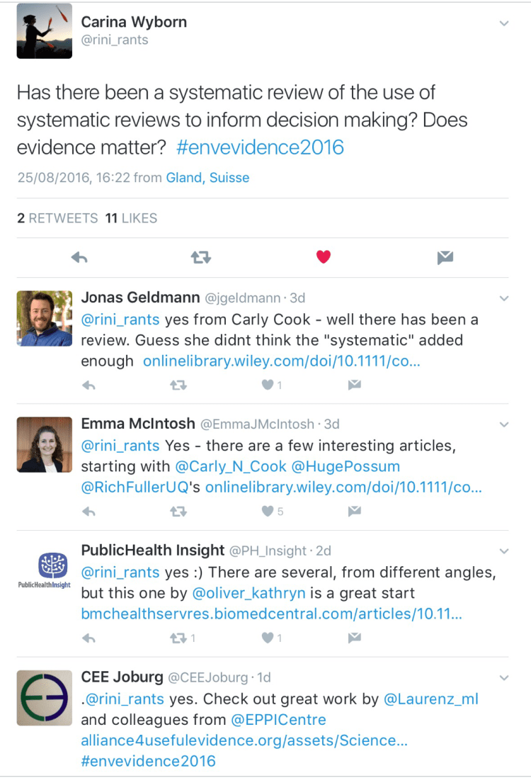 Response to Carina Wyborn's tweet