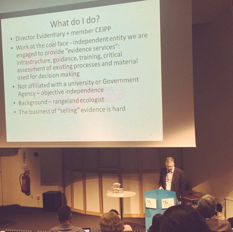 Rob Richards from Evidentiary talking about some of the challenges in promoting the use of evidence.